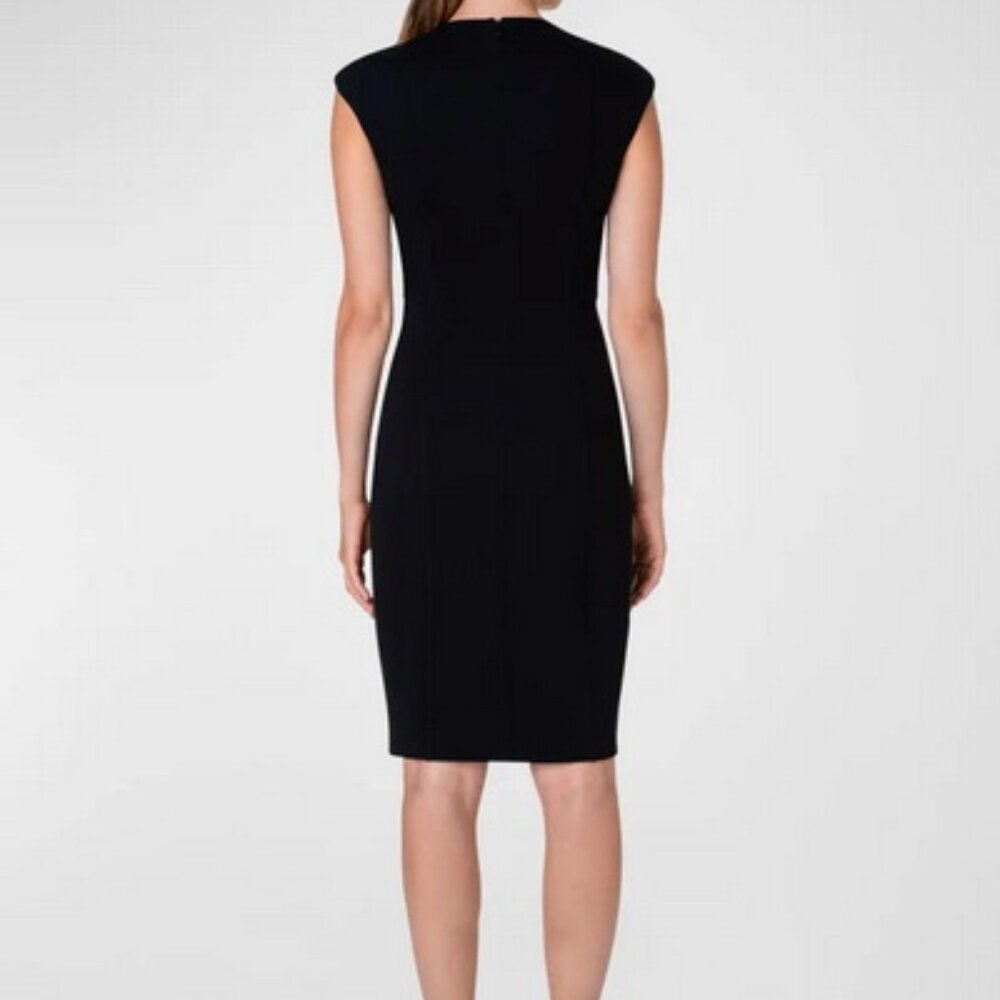 Akris Punto Black Cap Sleeve Sheath Dress - Picture 3 of 4